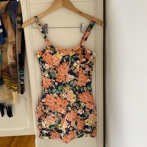 Urban Outfitters Floral Pink Peach Dress